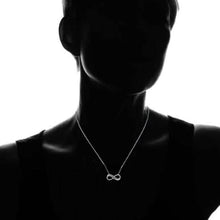 Load image into Gallery viewer, 18K White Gold Plated Double Infinity Necklace