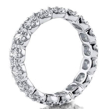 Load image into Gallery viewer, 18kt White Gold Plated Simulated Diamond Eternity Band Ring