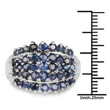 Load image into Gallery viewer, 2.70 Carat Genuine Blue Sapphire .925 Sterling Silver Ring