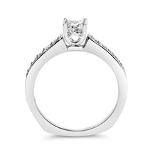 Load image into Gallery viewer, 14K White Gold Diamond 1/2 Cttw Princess Cut Diamond Engagement Ring (G-H Color, VS2-SI1 Clarity) - Size 7