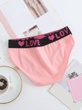 Load image into Gallery viewer, Soft Touch 6-Pack Seamless Bikini Briefs for Women – Colorful Drop Waist Cotton Panties with Stretch Fit & Alphabet Print – Women's Everyday Lingerie & Underwear Essentials for Summer