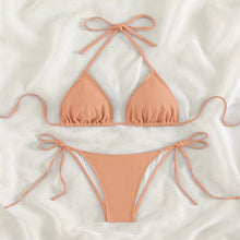 Load image into Gallery viewer, Swimwear Women Bandage Women Triangle Bathing Suits 2 Pieces Bikini Bowknot Swimsuit Bikini Set Swimwear Bikini Sets Bikinis Bathing Suit Push Up Swimsuit Summer Beachwear