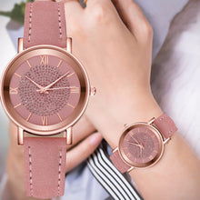 Load image into Gallery viewer, Womens Watches Bracelet Set Starry Sky Ladies Watch Casual Leather Student Quartz Wristwatch Luxury Fashion Minimalist Leather Strap Dress Analogue Quartz Round Elegant Watch