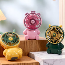 Load image into Gallery viewer, Creative Cartoon Bear Desktop Mini Fans Big Wind Desktop Portable USB Charging Handheld Fan Portable Air Conditioning Handheld Cooling Fan Charging Usb Fan Portable Handheld Fan