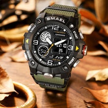 Load image into Gallery viewer, Sport Watch For Men WIth Dual Time Waterproof 50M Miliatry Watches Chronograph Alarm Army Wristwatch