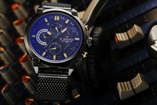 Load image into Gallery viewer, Men's Multifunction Analog Quartz Watches Waterproof Wrist Watch With Stainless Steel Mesh Band Excellent Design Perfect Gift