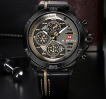 Load image into Gallery viewer, Men's Sports Waterproof Watch With Chronometers And Leather Belt Multifunction Wristwatch Unique Design Perfect Gift
