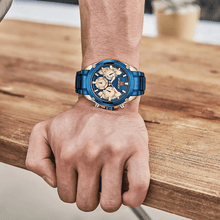 Load image into Gallery viewer, Men's Waterproof Stainless Steel Watch With Chronometers Business Style Wristwatch Unique Design Perfect Gift