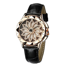 Load image into Gallery viewer, Luxury White Flower Womens Watch Analog Quartz Waterproof Wristwatches Elegant Leather Strap Modern Design