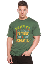 Load image into Gallery viewer, Feture is Create Spun Bamboo® Men's Bamboo Viscose/Organic Cotton Short Sleeve Graphic T-Shirt