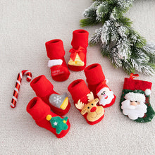 Load image into Gallery viewer, Baby Socks Christmas Anti Slip Short Socks for Baby Newborn Winter Warm Infant Cartoon Girls Boys