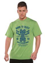 Load image into Gallery viewer, Born To Skate Men's Bamboo Viscose/Organic Cotton Short Sleeve Graphic T-Shirt