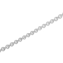Load image into Gallery viewer, .925 Sterling Silver 1/4 Cttw Diamond Miracle-Set Teardrop Shaped 7†Link Bracelet (I-J Color, I3 Clarity)
