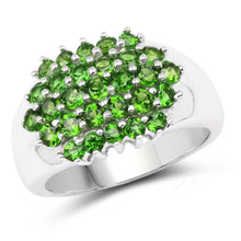 Load image into Gallery viewer, 1.93 Carat Genuine Chrome Diopside .925 Sterling Silver Ring