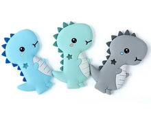 Load image into Gallery viewer, Dinosaur Baby Teether Animal Silicone Beads Chew Charms Food Grade Silicone Teether Bead Toy Gift For Baby and Kids