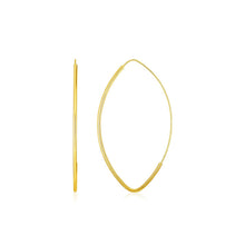 Load image into Gallery viewer, 14k Yellow Gold Polished Long Marquise Motif Earrings