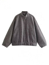 Load image into Gallery viewer, Autumn Casual Full Size Drop Shoulder Snap Down Jacket with Buttoned Front and Pockets