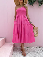 Load image into Gallery viewer, Smocked Single Shoulder Sleeveless Dress Stylish & Comfortable Summer Long Dress Lightweight Dress
