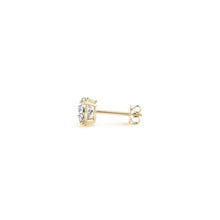 Load image into Gallery viewer, 1 cttw Certified IGI Lab Grown Round Diamond Stud Earrings 14k Yellow Gold (G/VS2)
