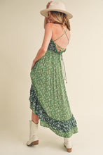 Load image into Gallery viewer, Ditsy Floral Ruffled Hem Maxi Cami Dress For Women –Romantic Floral Print, Flowy Maxi Length, Feminine & Elegant Design for Casual & Special Occasions