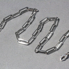 Load image into Gallery viewer, 14K White Gold Wide Paperclip Chain (6.1mm)
