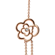 Load image into Gallery viewer, 18K Rose Gold 1/2 Cttw Diamond and Freshwater Pearl Double Strand Station Necklace (G-H Color, SI1-SI2 Clarity) - Adjustable up to 16" to 20"