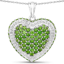 Load image into Gallery viewer, 4.62 Carat Genuine Chrome Diopside .925 Sterling Silver Pendant
