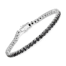 Load image into Gallery viewer, 5.40 Carat Genuine Black Diamond .925 Sterling Silver Bracelet
