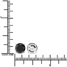 Load image into Gallery viewer, 4.25 Carat Genuine Black Diamond 14K White Gold Earrings