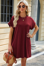 Load image into Gallery viewer, Short Sleeve Mini Dress with Pockets Casual & Stylish Everyday Wear