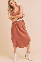 Load image into Gallery viewer, Round Neck Midi Tank Dress with Pockets Casual, Comfortable & Functional for Everyday Wear