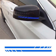 Load image into Gallery viewer, 1Pair Car Rear View Mirror Sticker Reflective Decal Vinyl Sticker Decal Stripe Sticker Car Rear View Mirror Stickers Car Body Stickers Waterproof Reflective Car Side Stickers Auto Side Stripe Decals Side Mirror Reflective Decals Auto Rearview Stickers
