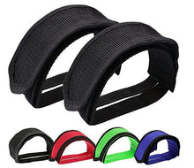 Load image into Gallery viewer, 1pair Nylon Bicycle Pedal Straps Toe Clip Foot Strap Belt Adhesively Bicycle Pedal Tape Fixed Gear Bike Cycling Cover Universal Bicycle Fixed Strap Anti-Slip Double Adhesive Pedal Toe Clip Strap Cycling Pedal Accessory