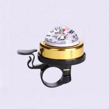 Load image into Gallery viewer, 1PC Bicycle Bell Bike Compass Bicycle Bells Mountain Bike Handlebar Compass Ring Aluminum Cycling Bicycle Accessories Bike Horn Bicycle Bell Aluminum Alloy Ring Bell Horn Sound Alarm Mountain Bike Bell Compass Bell Riding Equipment Accessories