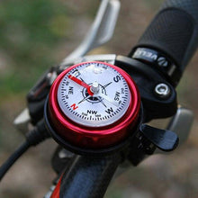 Load image into Gallery viewer, 1PC Bicycle Bell Bike Compass Bicycle Bells Mountain Bike Handlebar Compass Ring Aluminum Cycling Bicycle Accessories Bike Horn Bicycle Bell Aluminum Alloy Ring Bell Horn Sound Alarm Mountain Bike Bell Compass Bell Riding Equipment Accessories