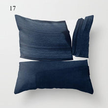 Load image into Gallery viewer, 1pc Blue Geometric Landscape Pillowcase Waist Throw Cushion Cover Sofa Printed Navy Blue Throw Pillow Covers Sea Texture Cushion Cover Elegant Decor Square Pillows Covers Car Home Decor 45x45CM