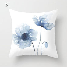 Load image into Gallery viewer, 1pc Blue Geometric Landscape Pillowcase Waist Throw Cushion Cover Sofa Printed Navy Blue Throw Pillow Covers Sea Texture Cushion Cover Elegant Decor Square Pillows Covers Car Home Decor 45x45CM