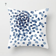 Load image into Gallery viewer, 1pc Blue Geometric Landscape Pillowcase Waist Throw Cushion Cover Sofa Printed Navy Blue Throw Pillow Covers Sea Texture Cushion Cover Elegant Decor Square Pillows Covers Car Home Decor 45x45CM