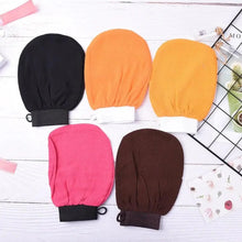 Load image into Gallery viewer, 1PC Colorful Shower Bath Magic Peeling Glove Modern Exfoliating Tan Removal Skincare Soft Gloves For Shower Body Scrubber Bath Accessories