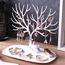 Load image into Gallery viewer, 1pc Creative Deer Horn Tree Charm Jewelry Organizer Earring Bangle Necklace Bracelet Display Holder Unique Design Jewelry Organiser for Women Classic Tree Shape High Quality Necklace Earring Display Holder Tree Jewelry Organizer For Women