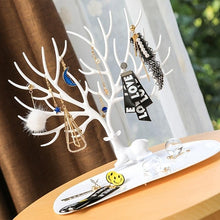 Load image into Gallery viewer, 1pc Creative Deer Horn Tree Charm Jewelry Organizer Earring Bangle Necklace Bracelet Display Holder Unique Design Jewelry Organiser for Women Classic Tree Shape High Quality Necklace Earring Display Holder Tree Jewelry Organizer For Women