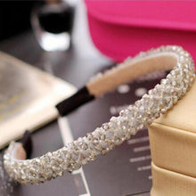 Load image into Gallery viewer, 1Pc Crystal Rhinestone Pearl Hair Hoop Headband Bridal Wedding Hair Accessories Girl Beauty Headwear Headdress Women Headpieces