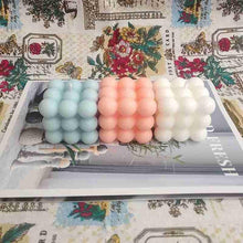 Load image into Gallery viewer, 1pc Cube Wax Fragrance Candle Bougie Rose Scented Candles Cute Wax Candles Cube Scented Candle Handmade Decorative Candle Hand Poured Scented Candle Home Decor Candle for Bedroom Aesthetic Home Geometric Decoration Cube Wax Fragrance Candle