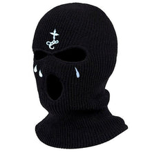 Load image into Gallery viewer, 1Pc Embroidery Balaclava Face Mask 3-Hole for Cold Weather, Winter Ski Mask for Men and Women Thermal Cycling Mask Christmas Gift Face Scarf Mask Sunscreen Dustproof Army Cycling Hunting Fishing Tactical Airsoft Hat