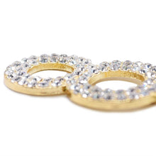 Load image into Gallery viewer, 1Pc Glitter Alloy Rhinestone Number Cake Toppers Pieces Silver Glitter Number Cake Toppers Double Sided Twinkle Happy Birthday Cake Topper Cupcake Toppers For Wedding Baby Shower Birthday Decoration Wedding Gold Silver Digital Cakes Dessert Decor