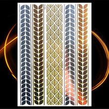 Load image into Gallery viewer, 1PC Gold Chain Bracelet Tattoo Sticker Summer Style Fake Jewelry Temporary Tattoo Waterproof Gold Sliver Glitter Body Face Tattoo For Womens