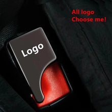 Load image into Gallery viewer, 1PC Hidden Zinc Alloy Car Safety Seat Belt Buckle Universal Seat Belt Clips Carbon Fiber Alarm Stoppers Clip Car Accessories Universal Seat Belt Buckle Auto Metal Seat Belts Clip