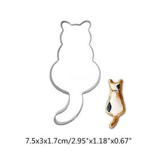 Load image into Gallery viewer, 1PC Kitchen Cookie Cutter Cat Shaped Aluminium Mold Sugarcraft Cake Cookies Pastry Baking Cutter Mould Cake Decorating Tools Cute Cat Cookie Cutter Mold Cookie Stamp Perfect For Baking Treats Cookies And Crafts