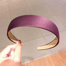 Load image into Gallery viewer, 1PC Plastic Fashion Canvas Wide Headband Hair Band Headwear Bezel Hair Accessories For Woman Satin Covered Resin Hairbands Gorgeous Hair Accessories For Women