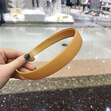 Load image into Gallery viewer, 1PC Plastic Fashion Frosted Wide Headband Hair Band Headwear Bezel Hair Accessories For Woman Satin Covered Resin Hairbands Gorgeous Hair Accessories For Women